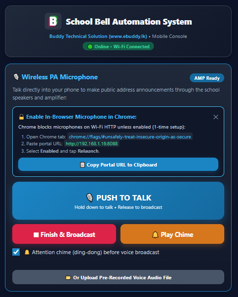 Bell Tone Settings Dialog